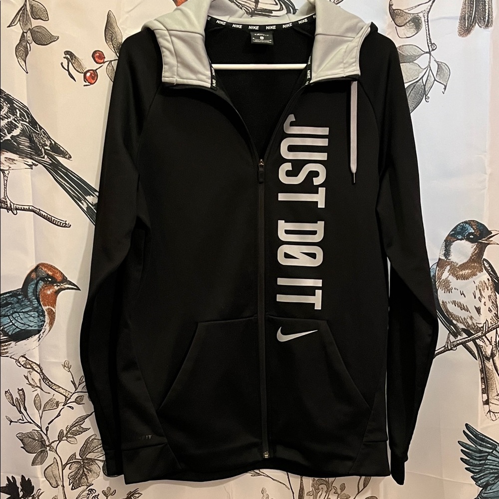 Nike Black Dri-FIT Jacket with White Accents